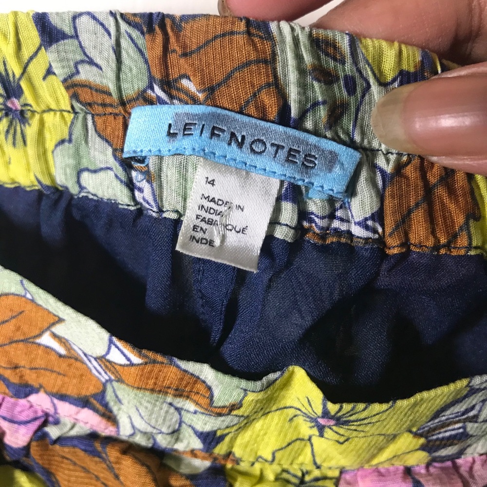 🏷Anthro Leifnotes Floral Ruffle Tank Top 14 - Picture 3 of 6